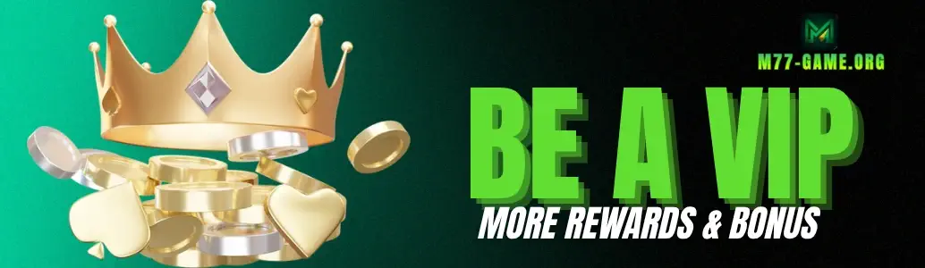 M77 Casino VIP Rewards Program Banner